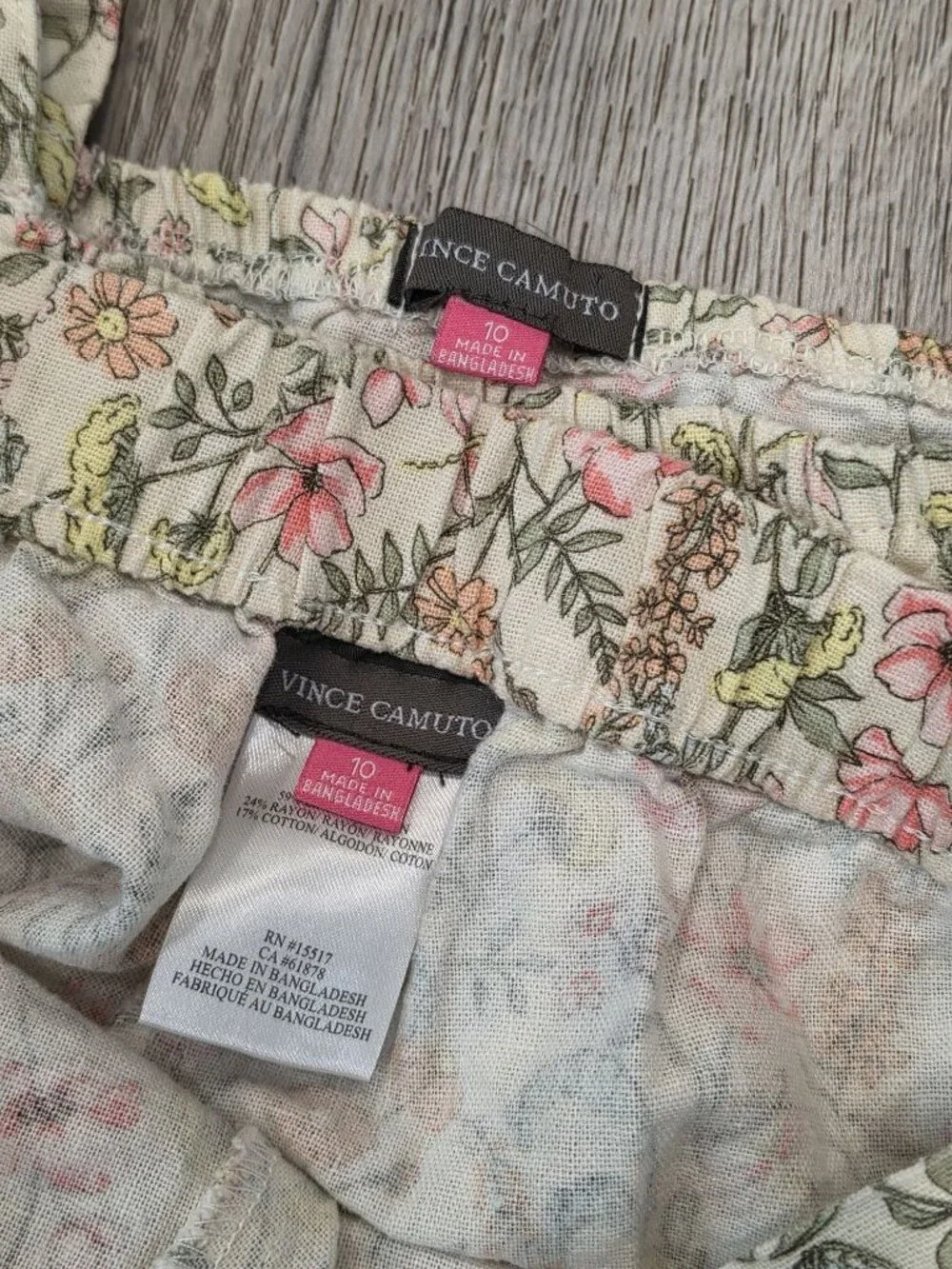 Vince Camuto Floral Off-Shoulder Top & Shorts Set Girls Size 10 Spring/Summer
